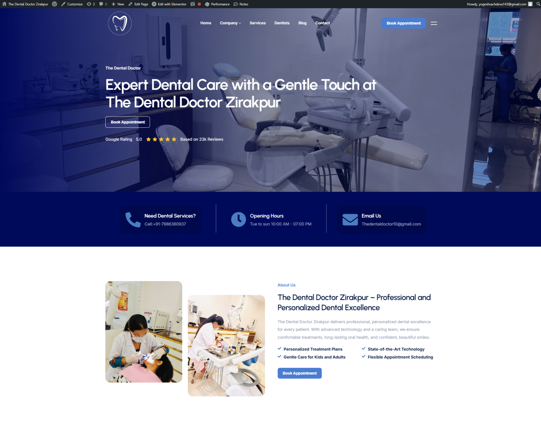Dental Clinic Website Design & Development – The Dental Doctor Zirakpur
